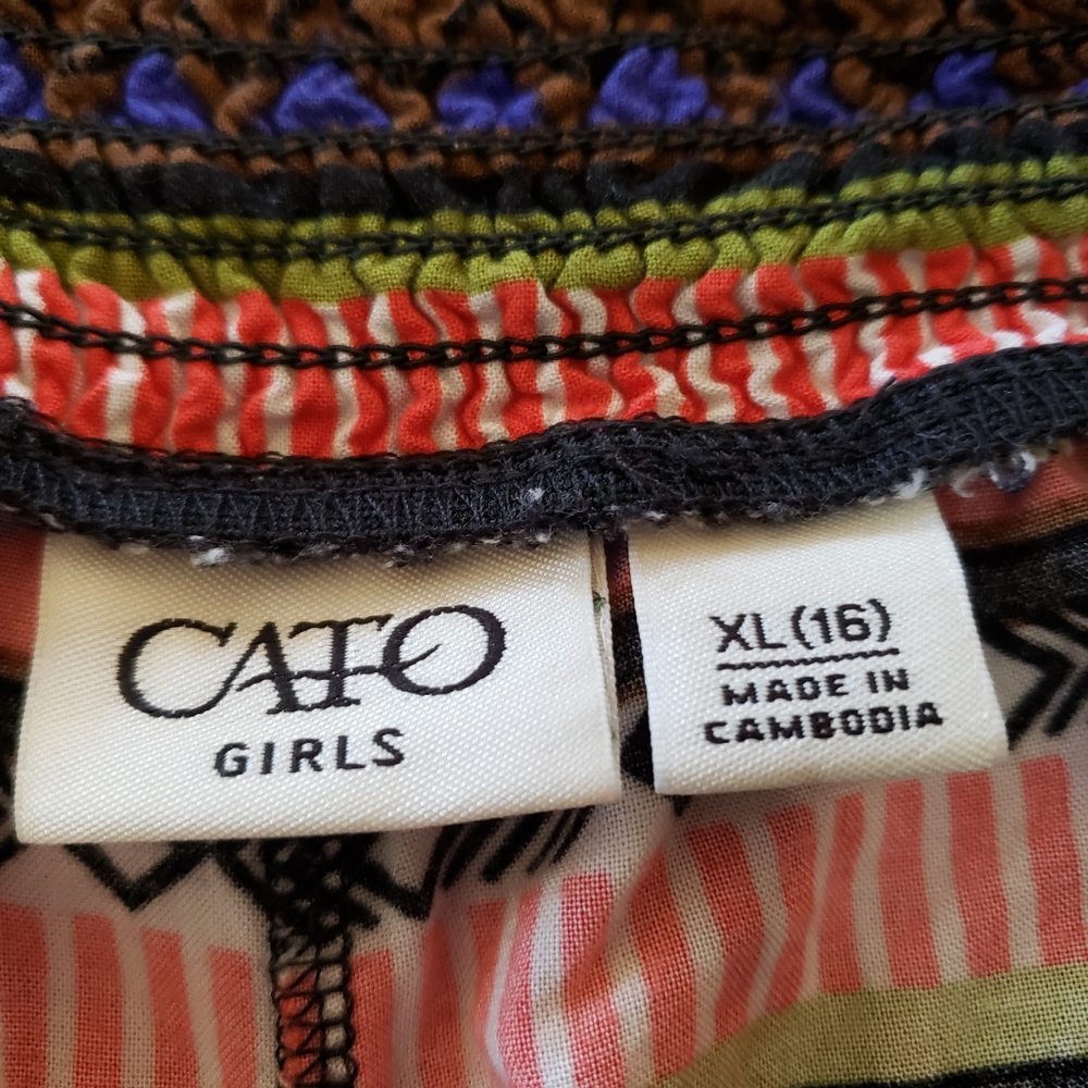 ❤Cato's Girl's lollapalooza pants, size XL(16), multicolored, gently worn❤ - Picture 2 of 2
